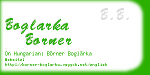 boglarka borner business card